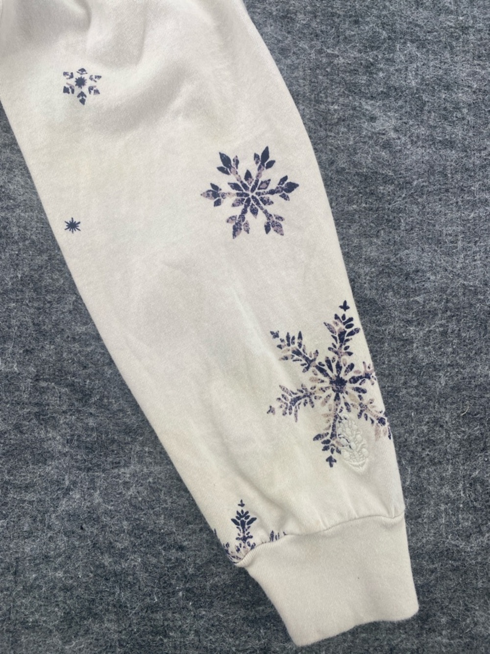 Free People Movement Snowflake Ski Graphic Hoodie Ivory Blue Size M - Picture 8 of 10